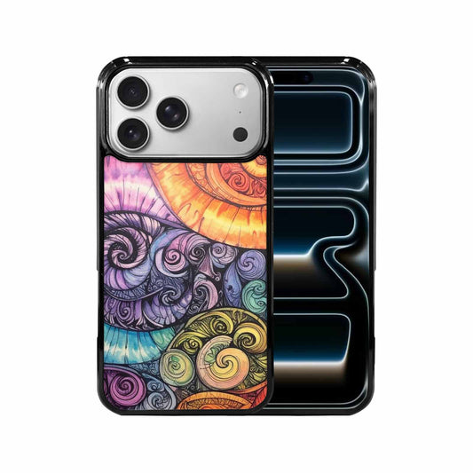 iPhone 17 Pro Max Case — Tie Dye Swirls (black Tie Dye, Custom Art Phone Cover
