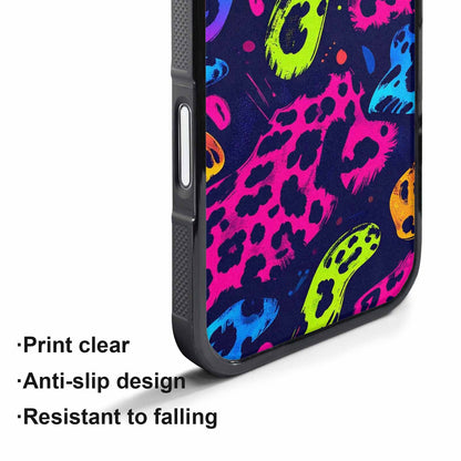 iPhone 17 Pro Max Case — Leopard Print Neon Seamless Animal Print, Custom Phone Case