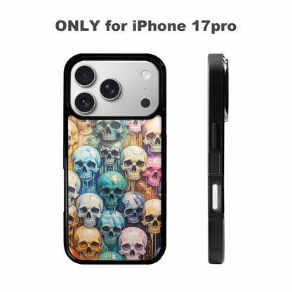 iPhone 17 Pro Case — Skulls Marbleskulls Pattern Kyq Gothic Skulls, Personalized Phone Case