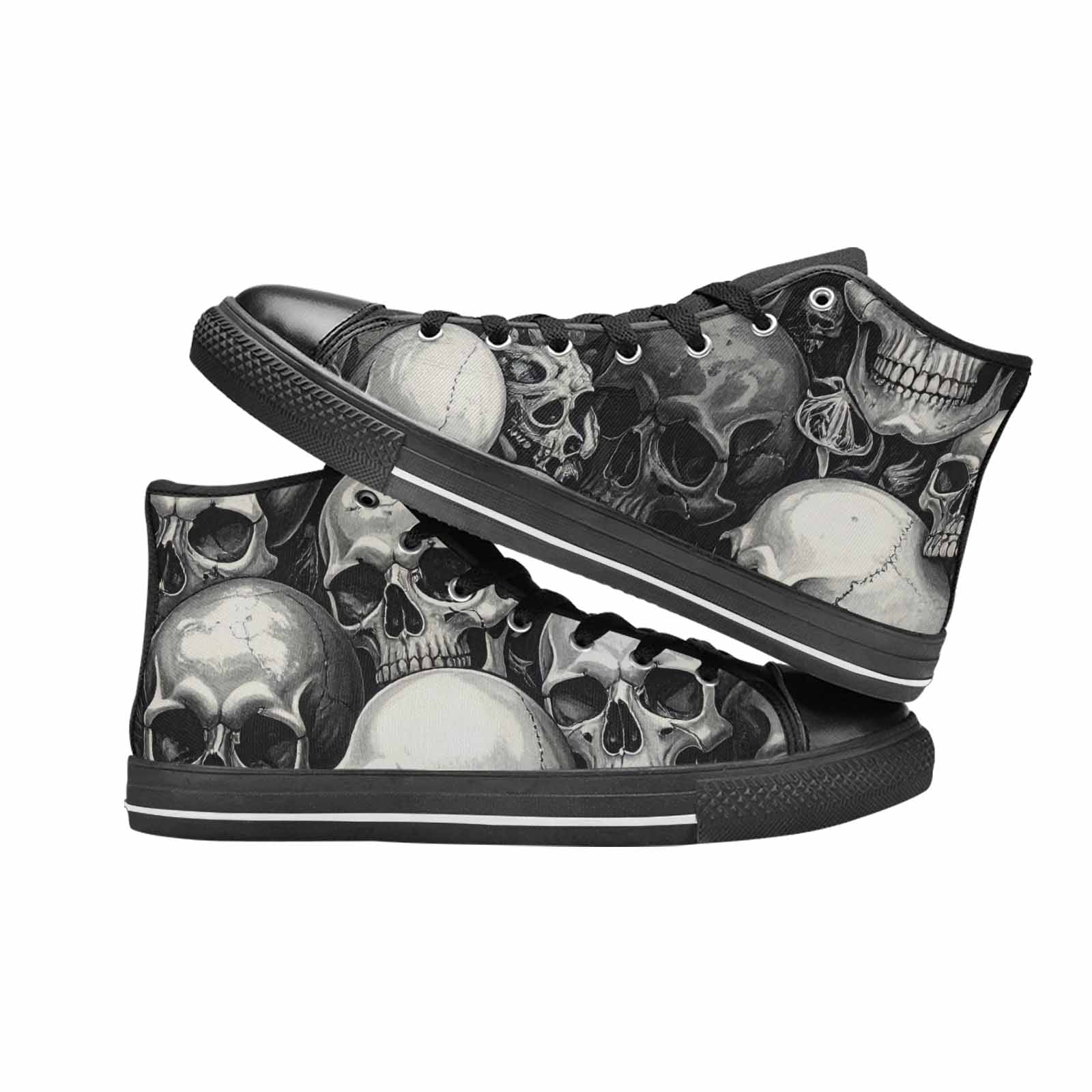 MEN'S Skulls - Classic High Top Canvas Grunge Custom Shoes