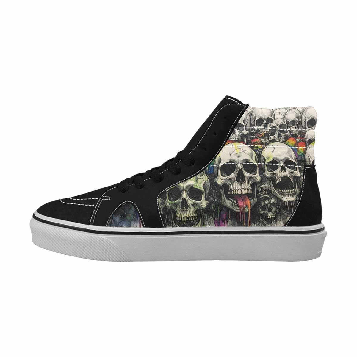 MEN'S Rainbow From Skull S High Top Canvas Aesthetic Custom Shoes
