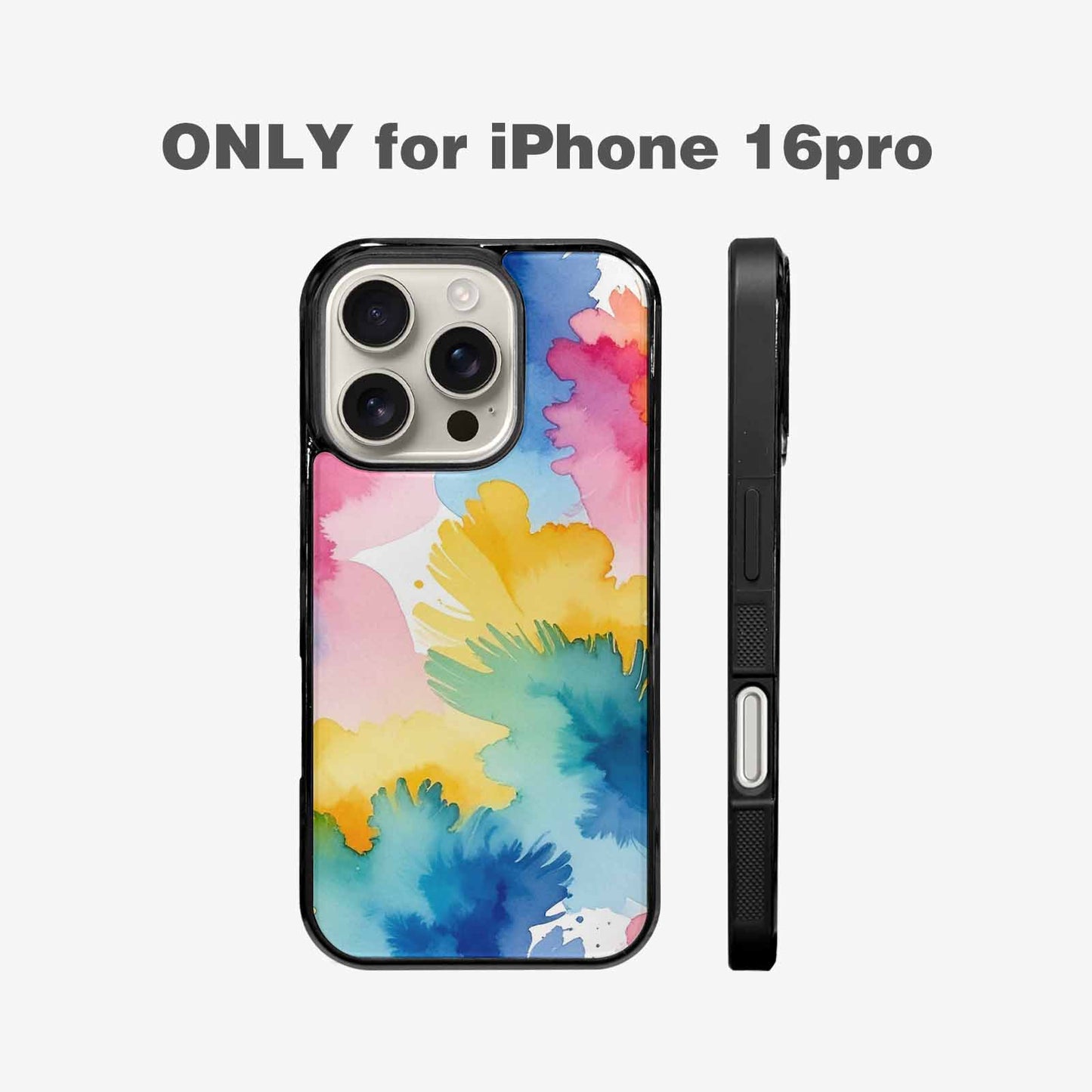 iPhone 16 Pro Case — Trans Strong Watercolor Seamless Pattern Vibrant, Customized Protective Case