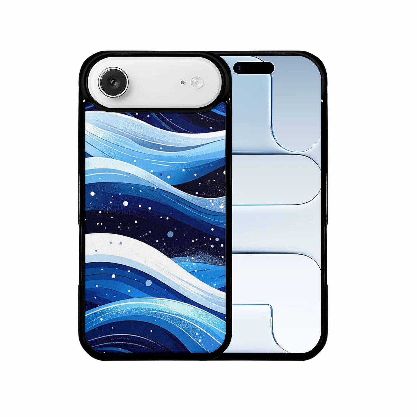 iPhone 17 Air Case — Glossy Winter Wave Seamless Cartoon Cute, Original Design Phone Case