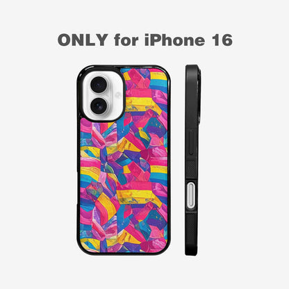 iPhone 16 Case — Pansexual Flag Color Theme Small Rainbow, Custom Designed Case Cover