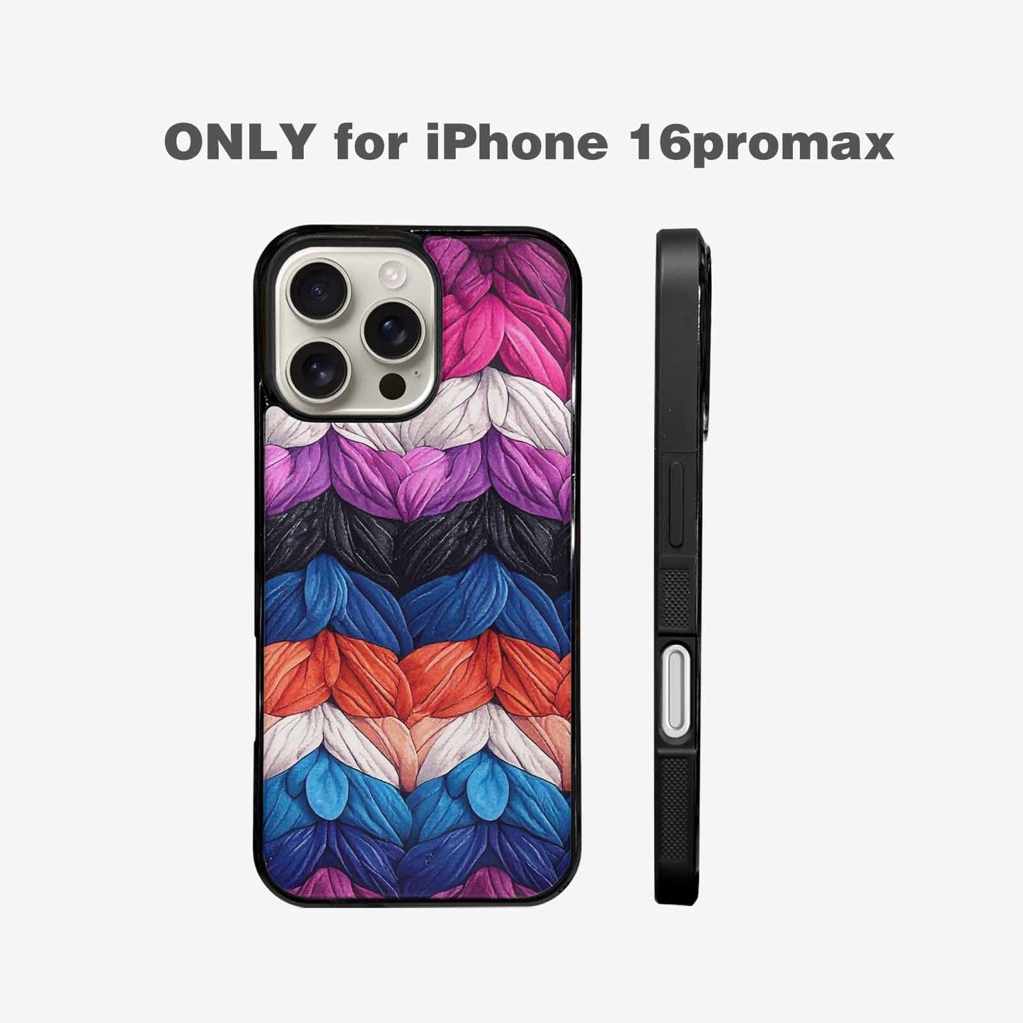 iPhone 16 Pro Max Case — Genderfluid Flag Color Theme Small Rainbow, Custom Designed Case Cover
