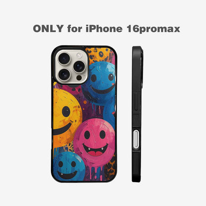 iPhone 16 Pro Max Case — Smiley Faces Animal Printsmile Prk, Custom Print Case Cover