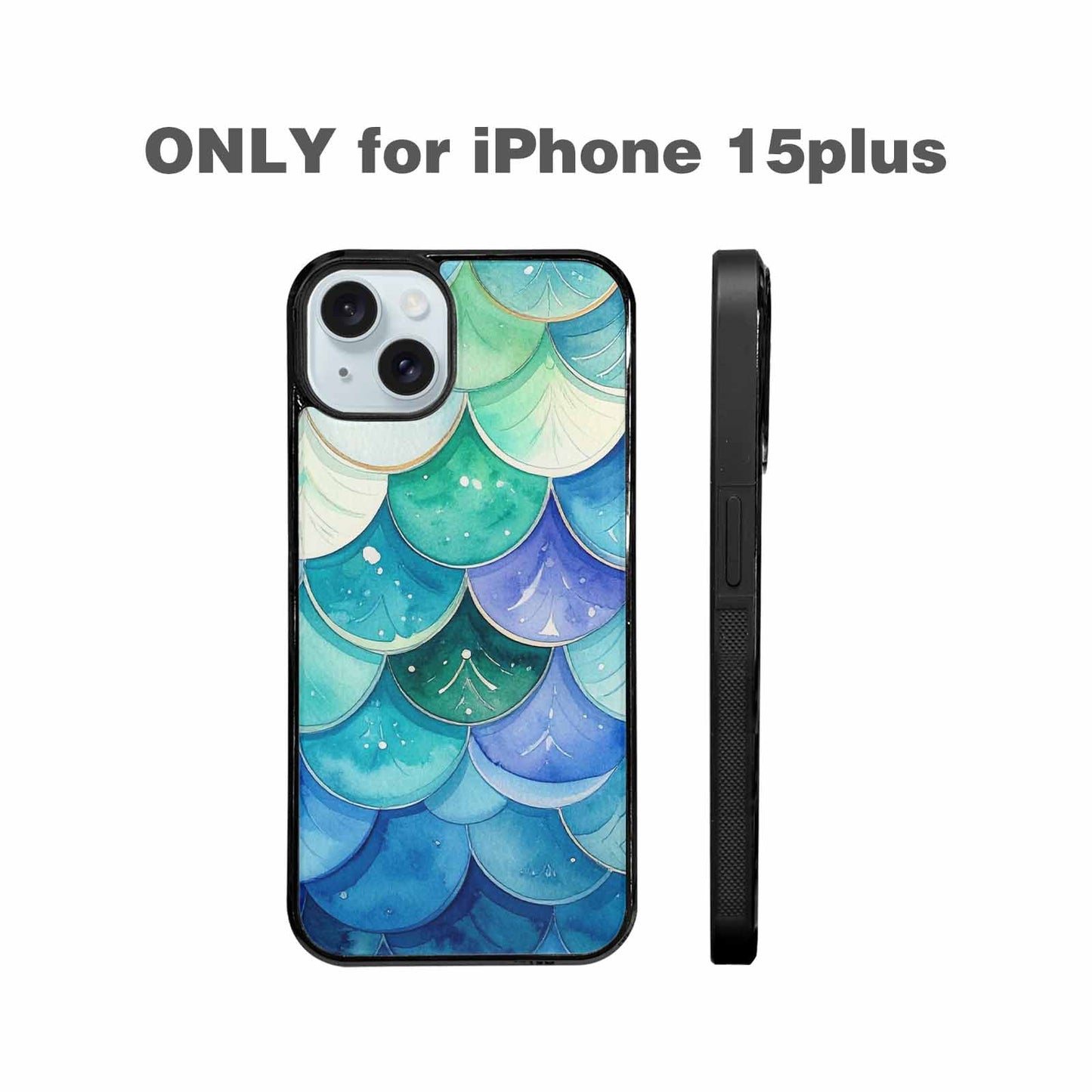 iPhone 15 Plus Case — Mermaid Scale, Custom Art Phone Cover
