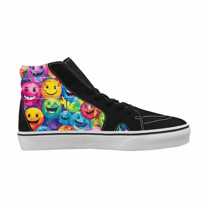 MEN'S Smiley Facessmiley Faces  High Top Canvas Dreamlike Custom Shoes