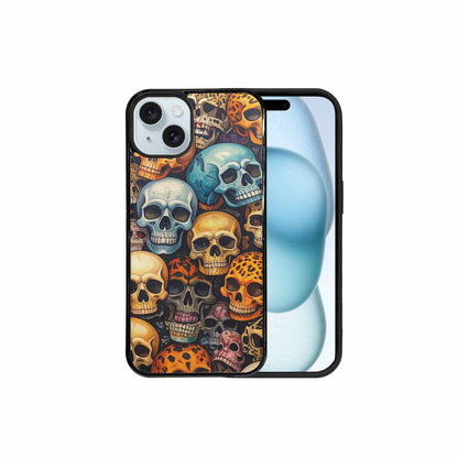 iPhone 15 Plus Case — Skulls Pattern Hundreds Of Sma, Personalized Phone Case