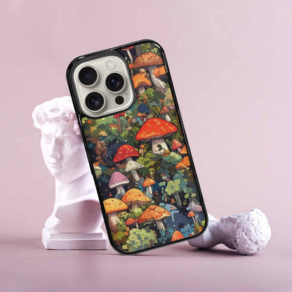 iPhone 16 Pro Case — Mushrooms Camomushrooms Patter Big, Custom Designed Case Cover