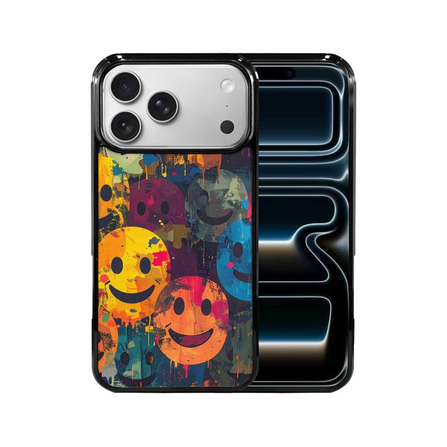 iPhone 17 Pro Max Case — Smiley Faces Camosmiley Faces Camo, Custom Printed Phone Case
