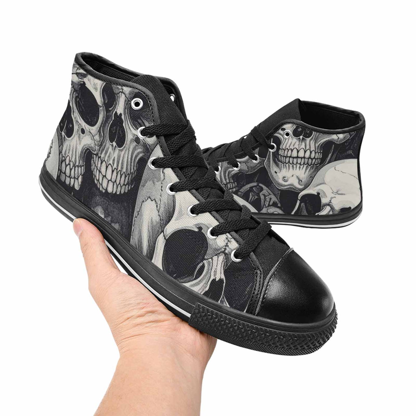 MEN'S Skulls - Classic High Top Canvas Neon Fantasy Sneakers