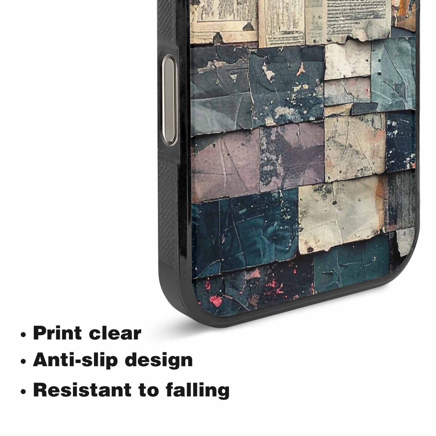 iPhone 16 Pro Max Case — Distressed Grunge Texture Pattern Hundreds Of, Personalized Phone Case