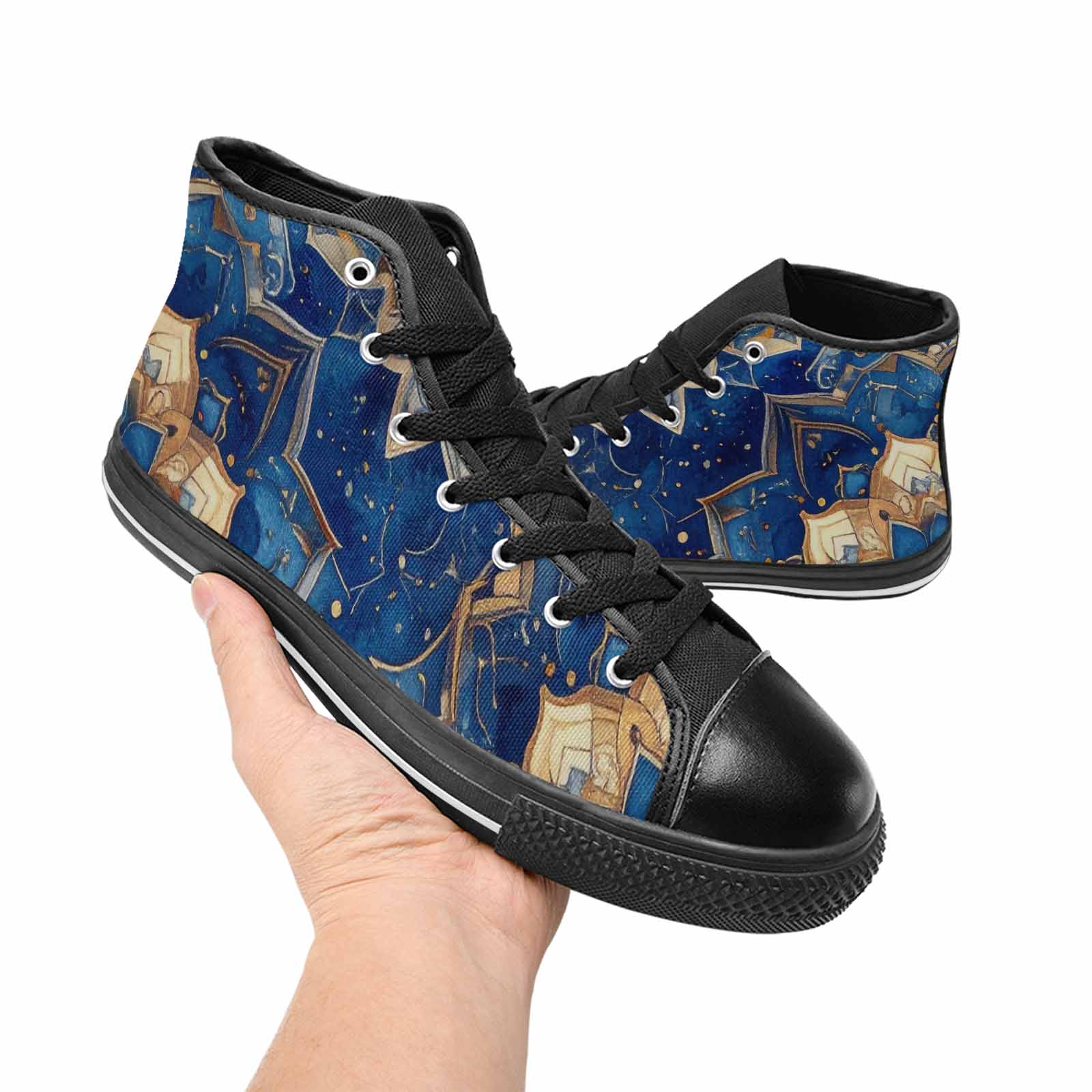 MEN'S Mandala High Top Canvas Surreal Custom Shoes