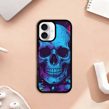 iPhone 17 Case — Skulls Splatter Comic Gothic Skulls, Custom Phone Case