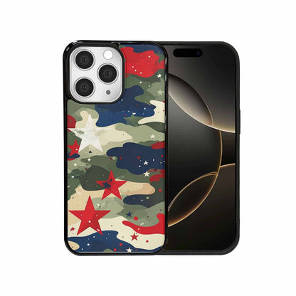 iPhone 15 Pro Max Case — Military Camo Blotch Texture Blended With, Customized Protective Case