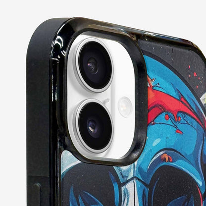 iPhone 16 Plus Case — Graffiti Skull Art Seamless Pattern Vibrant, Custom Phone Case