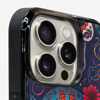 iPhone 15 Pro Max Case — Day Dead Sugar Skull Art 100s, Custom Made Phone Cover