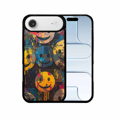 iPhone 17 Air Case — Smiley Faces Camosmiley Faces Wt0 Camo, Custom Print Case Cover