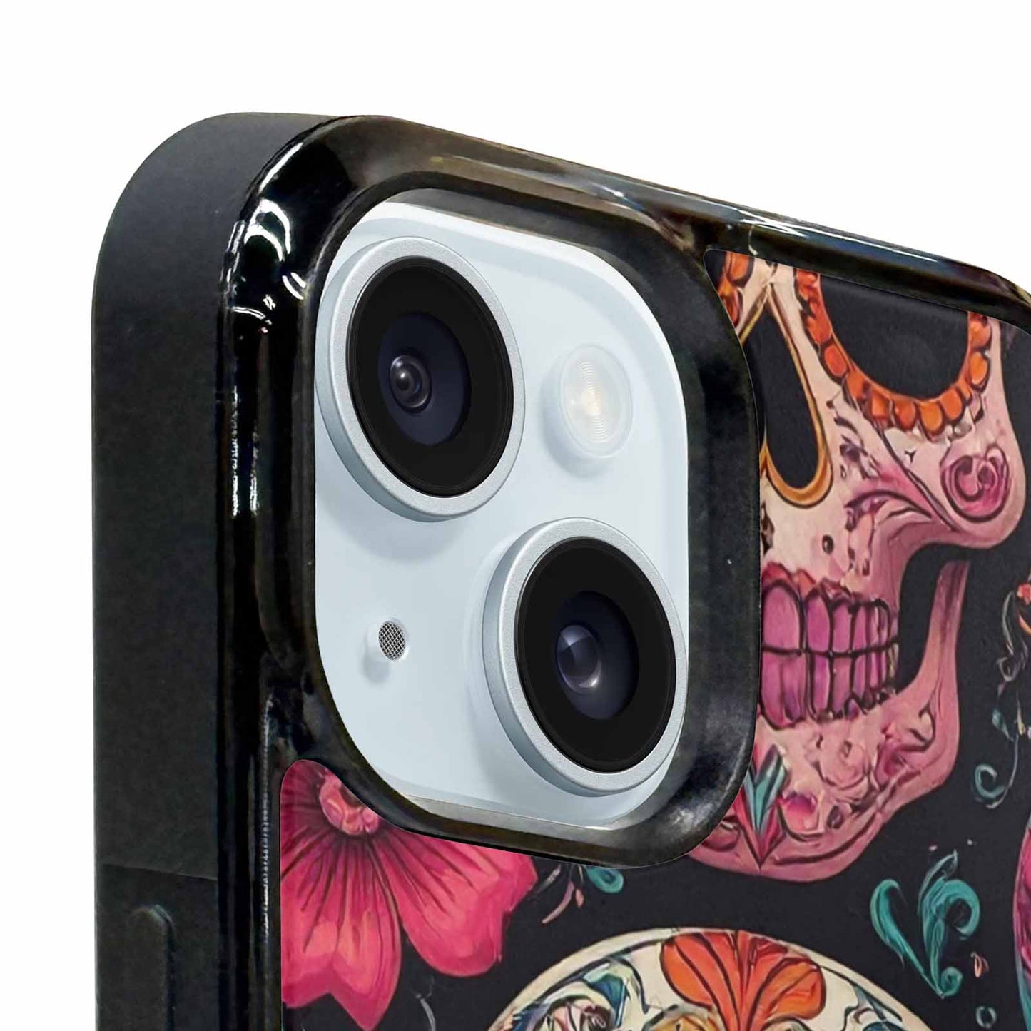 iPhone 15 Case — Smaller Skulls Overlapping Seamless Pattern Of, Custom Art Phone Cover