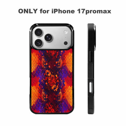 iPhone 17 Pro Max Case — Snake Print Dark Seamless Animal Print, Custom Printed Phone Case