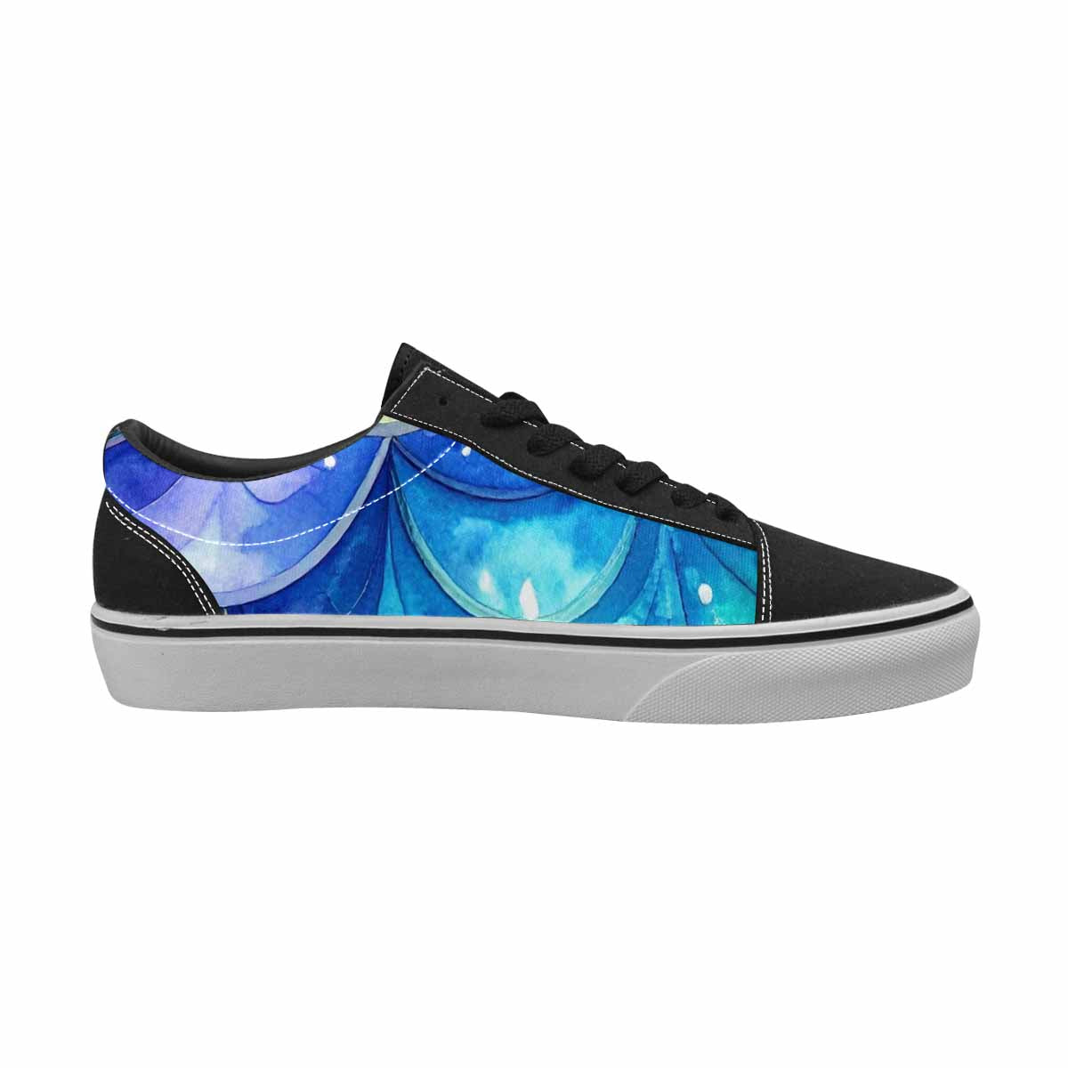MEN'S Mermaid Scale Canvas Lace-Up Vivid Custom Sneakers