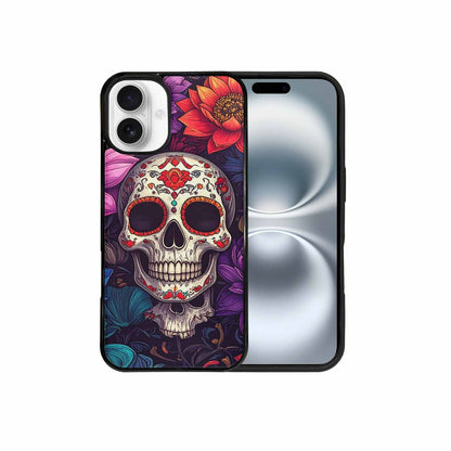 iPhone 16 Plus Case — Lotus Skulls, Original Design Phone Case