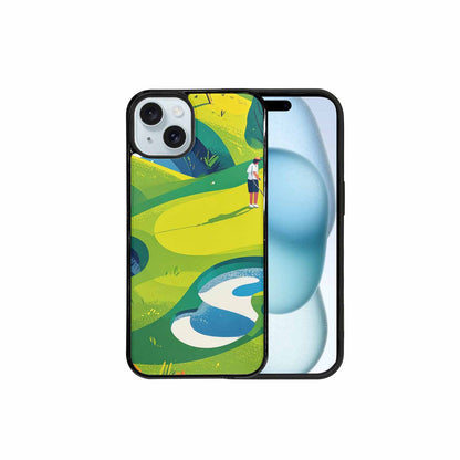 iPhone 15 Plus Case — Golf Cartoon Art Pattern, Custom Made Phone Cover