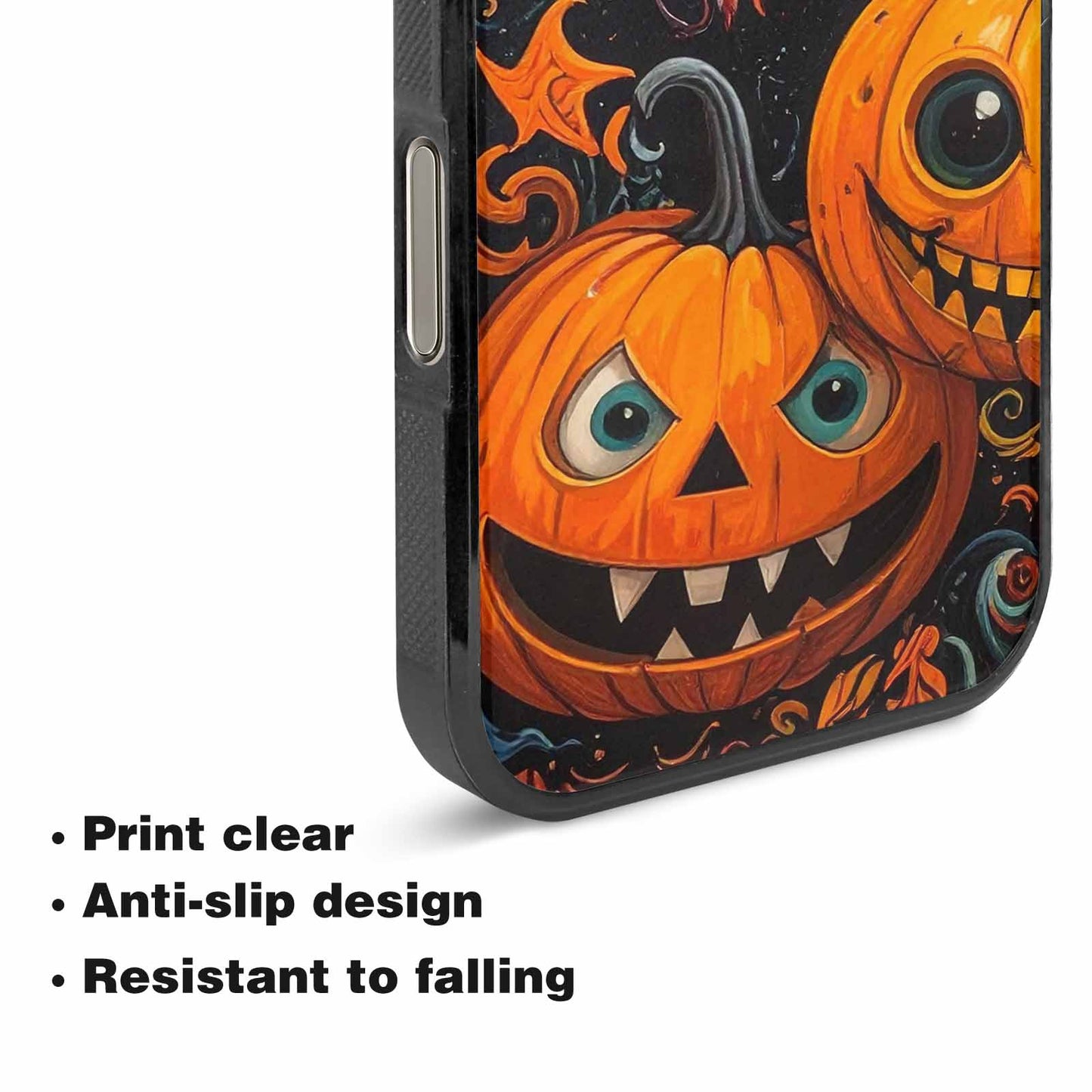 iPhone 16 Pro Case — Cartoon Pumpkin Monster, Custom Phone Case