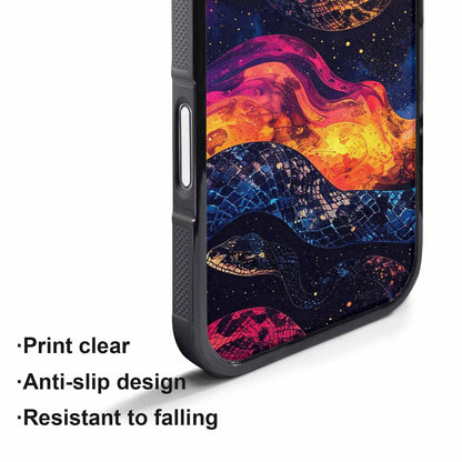 iPhone 17 Pro Max Case — Snake Print Galaxy Seamless Animal Print, Custom Printed Phone Case