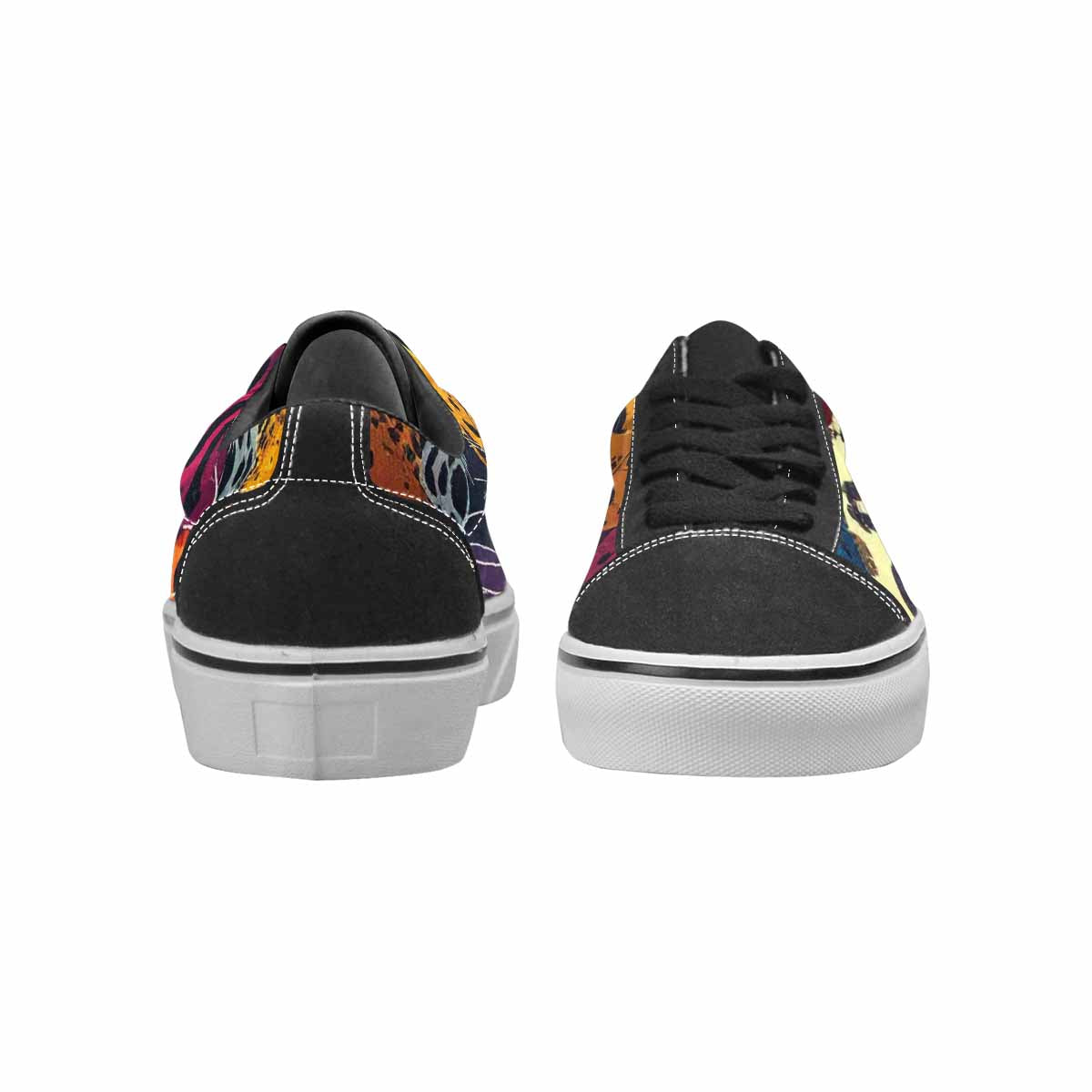 WOMEN'S Smiley Faces Lace-Up Canvas Vivid Custom Sneakers
