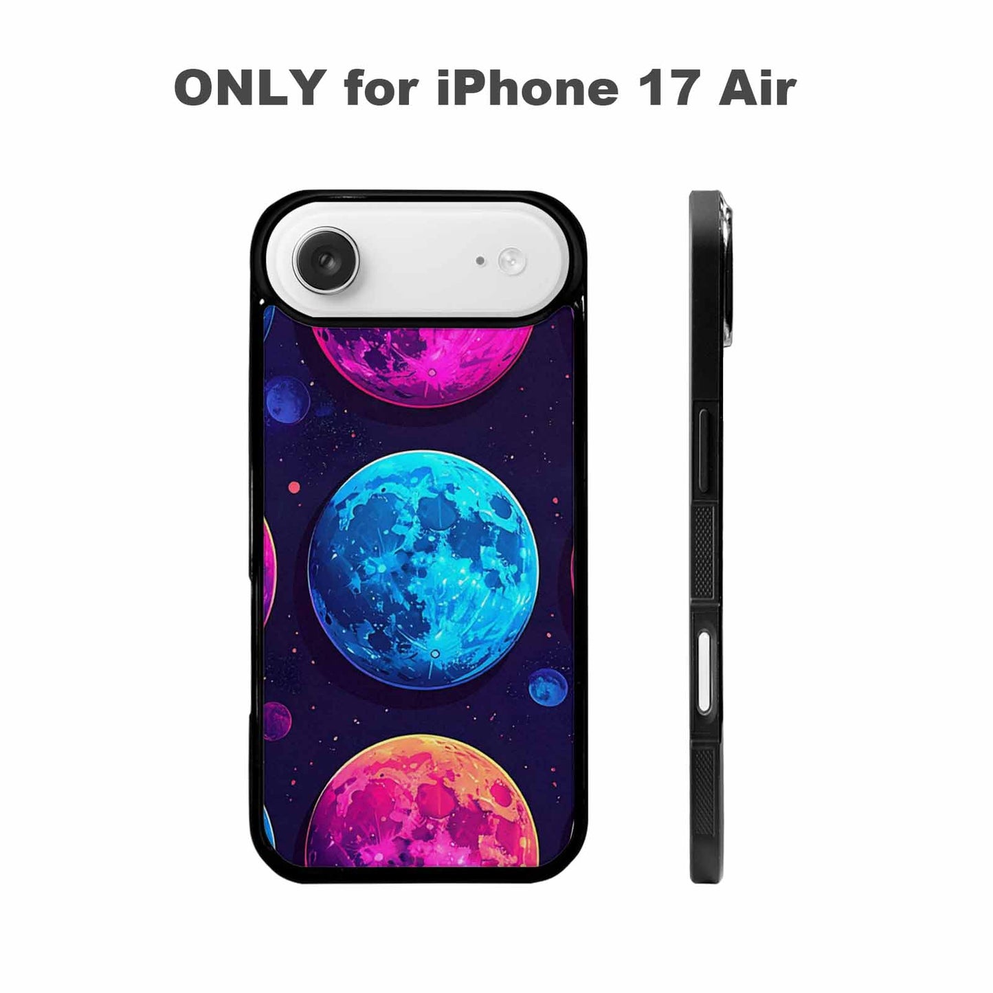 iPhone 17 Air Case — Neon Winter Moon Seamless Cartoon Cute, Custom Print Case Cover