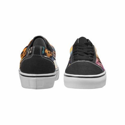 WOMEN'S Skulls  Marble Skulls Lace-Up Canvas Surreal Custom Shoes