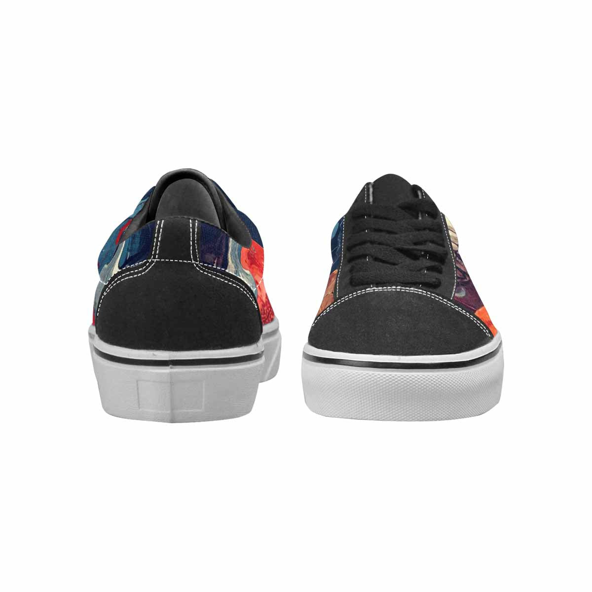 MEN'S Marble Skull Canvas Lace-Up Cottagecore Custom Sneakers