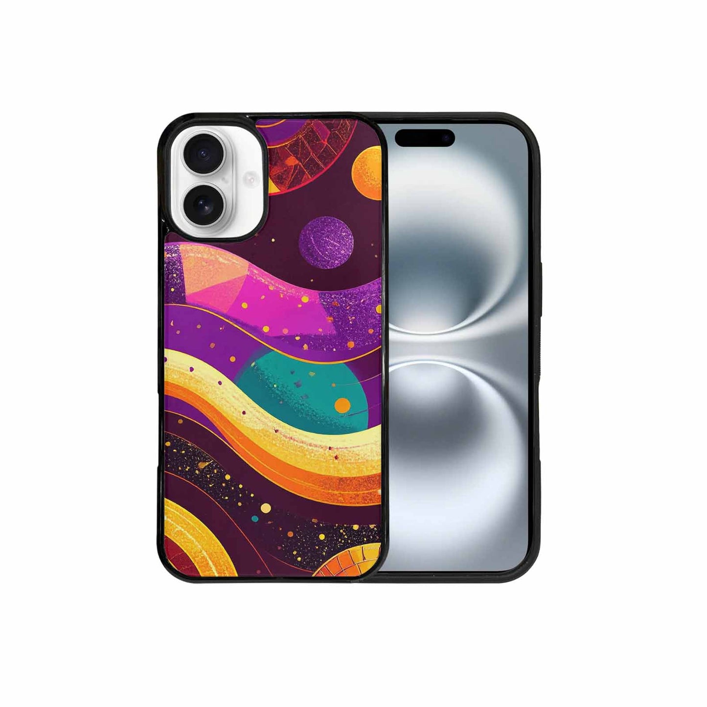 iPhone 16 Plus Case — 1970s Disco Art Pattern, Custom Designed Case Cover