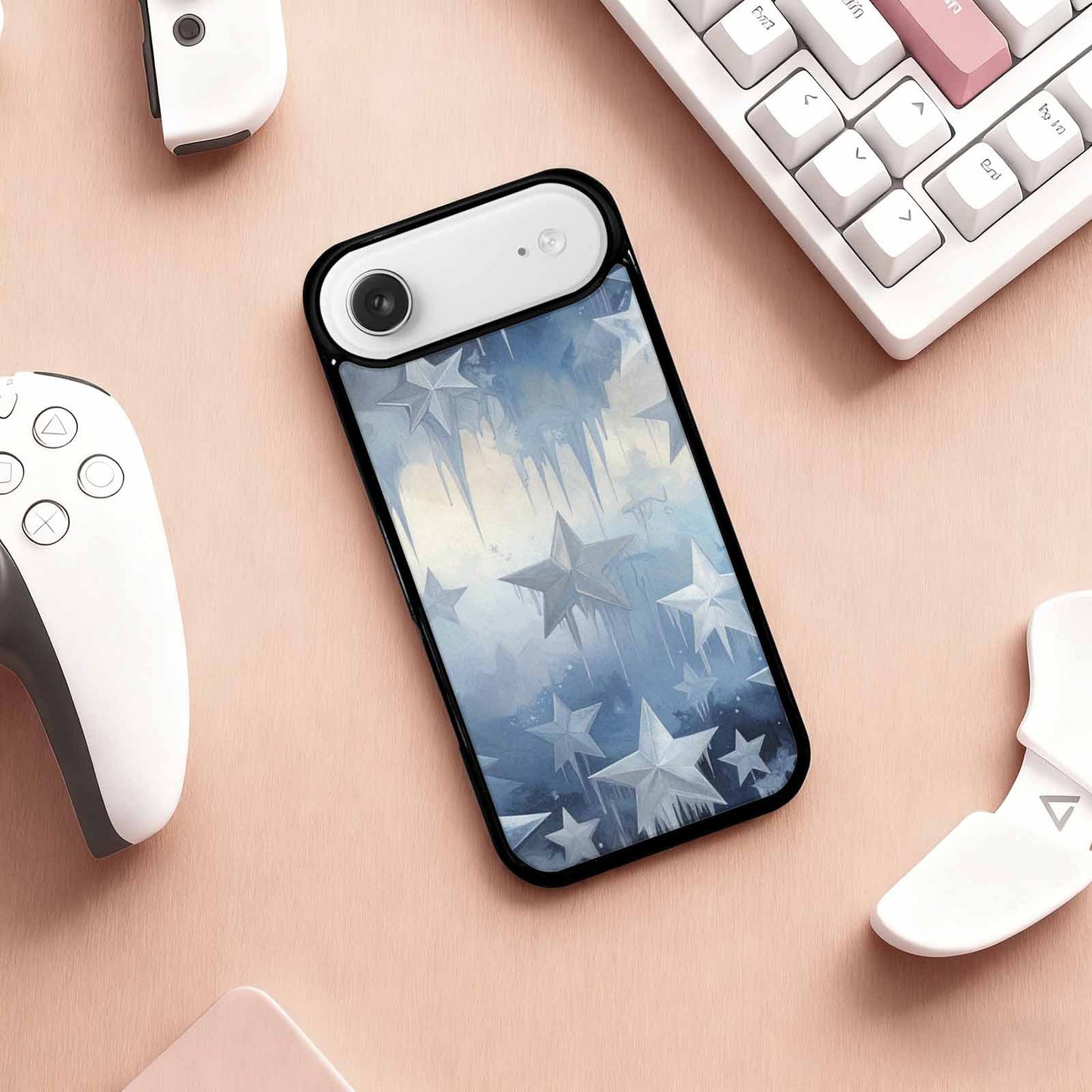 iPhone 17 Air Case — Seamless Tileable Pattern Of Overlapping Galaxy, Custom Art Phone Cover