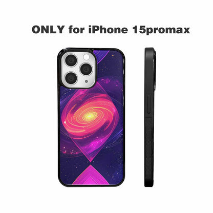 iPhone 15 Pro Max Case — Rose Galaxy Art Seamless Pattern Vibrant, Custom Printed Phone Case