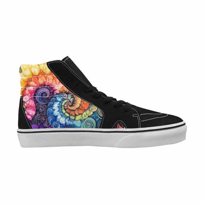 MEN'S Tie High Top Canvas Cottagecore Custom Sneakers