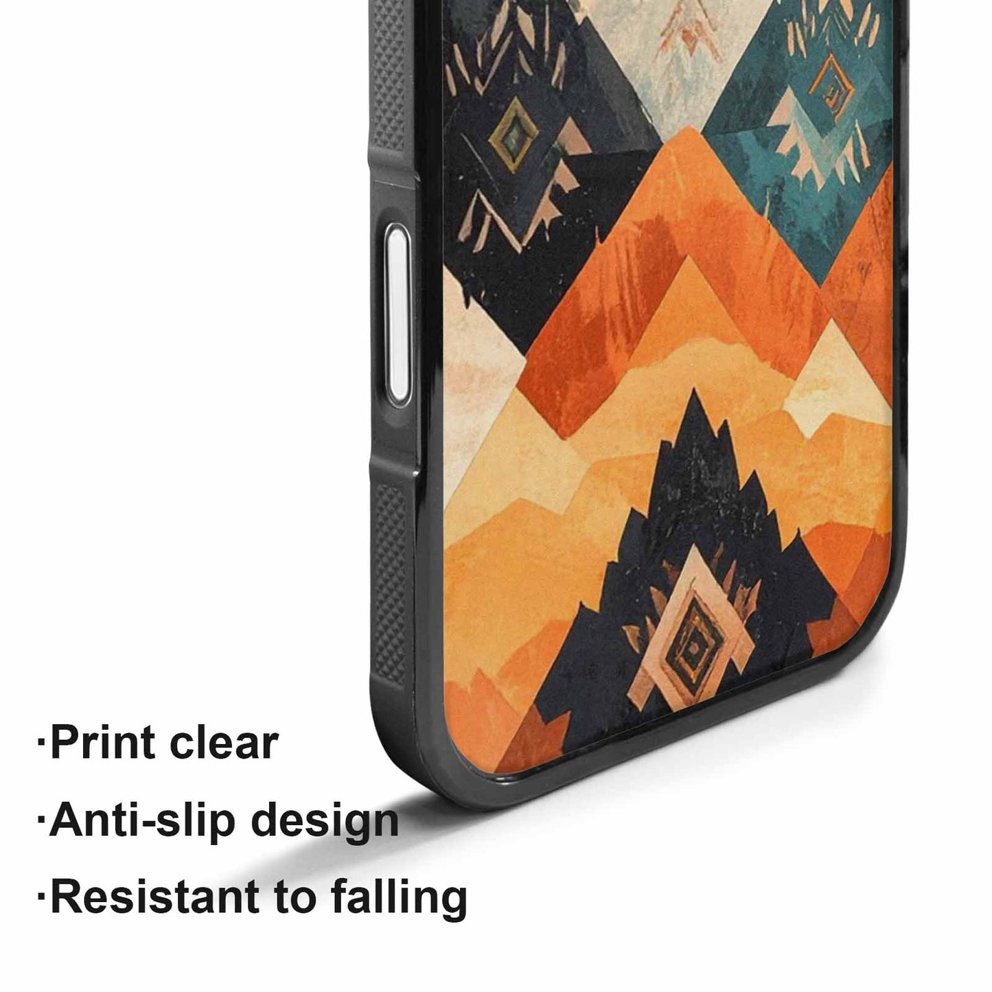 iPhone 17 Case — Small Southwestern Geometric Diamond Original Art, Personalized Phone Case