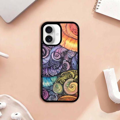 iPhone 17 Case — Tie Dye Swirls (black Tie Dye, Personalized Phone Case