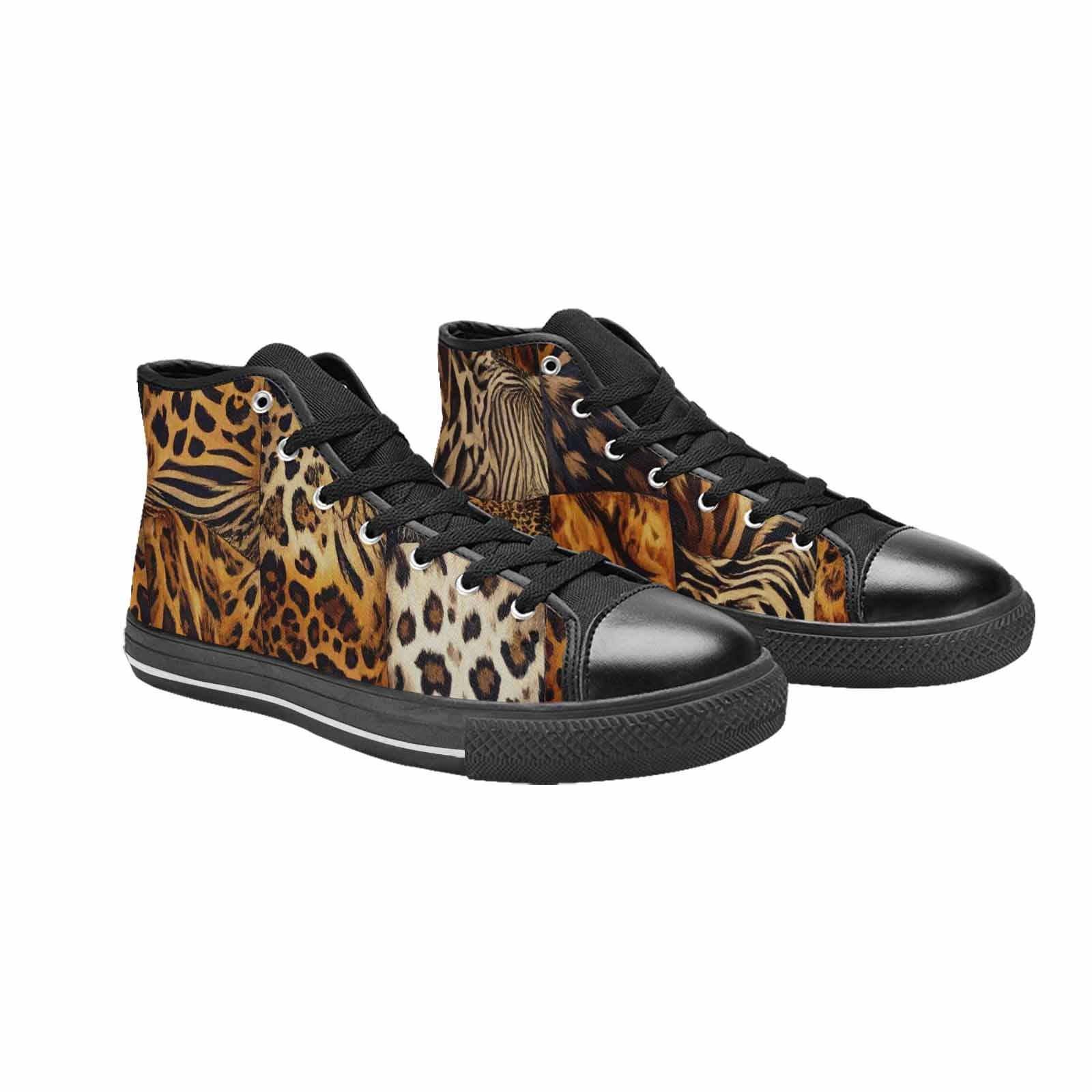 MEN'S Animal Print High Top Canvas Vivid Custom Shoes