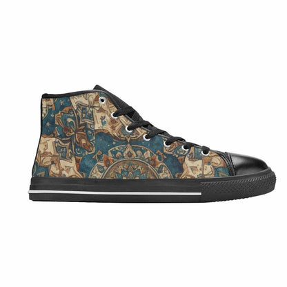 MEN'S Mandala High Top Canvas Y2K Custom Sneakers
