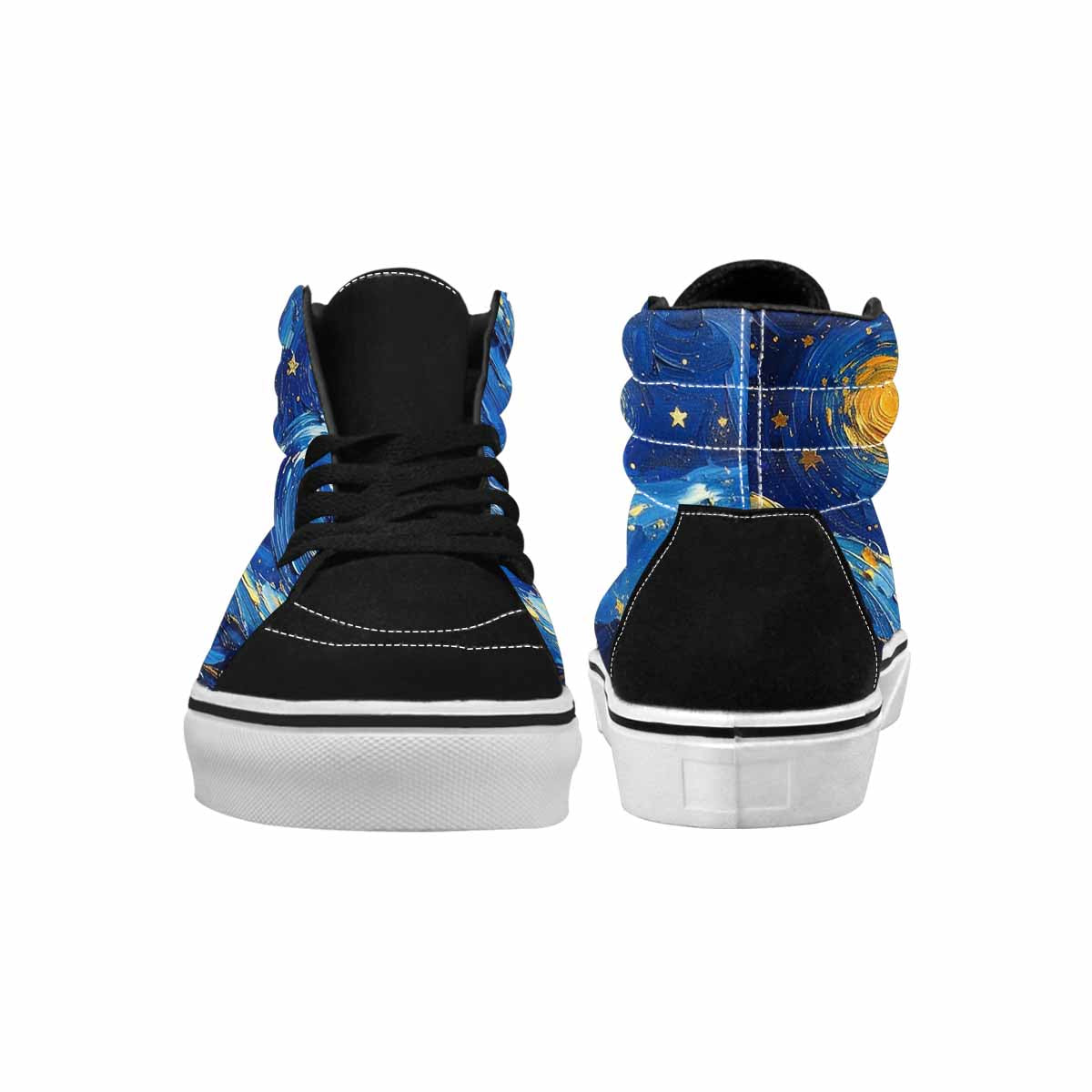 WOMEN'S Starry Night Galaxy High Top Canvas Neon Fantasy Sneakers