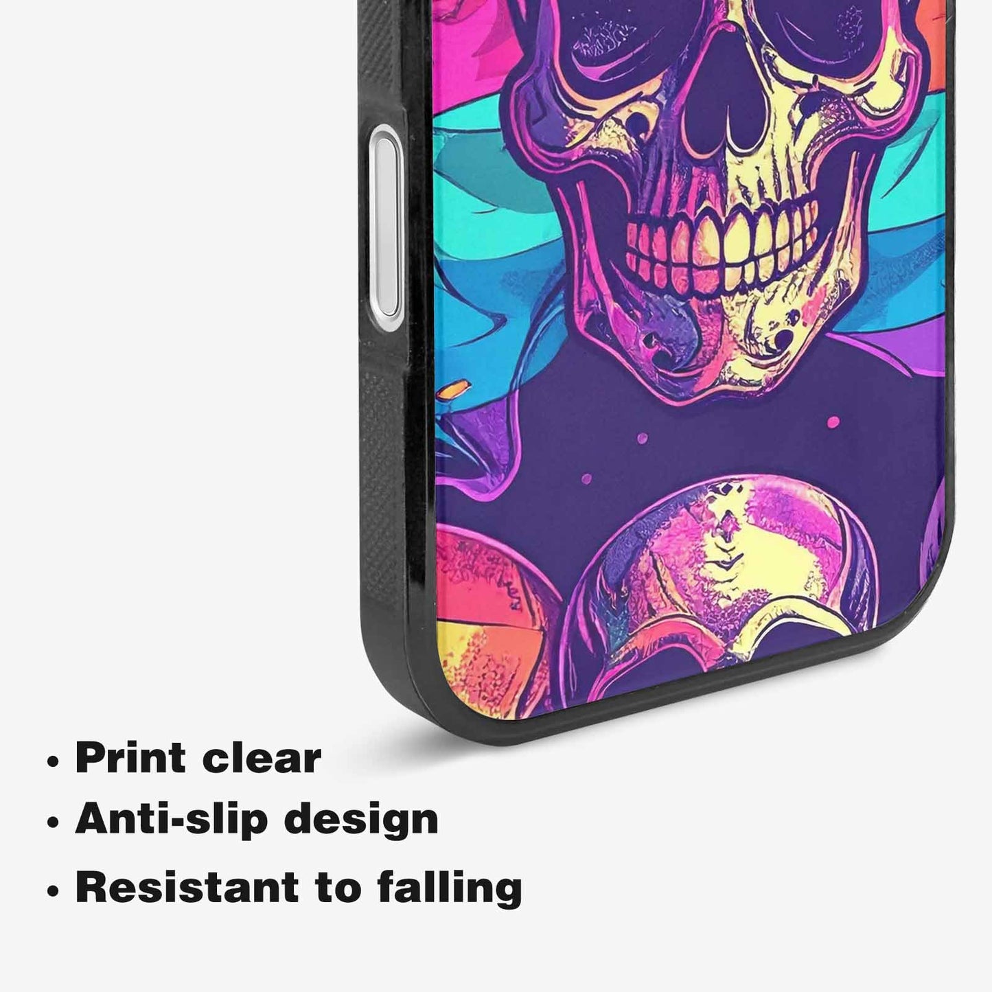 iPhone 16 Case — Pride Flag Skulls Seamless Pattern Vibrant, Custom Art Phone Cover