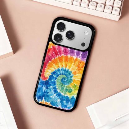iPhone 17 Pro Case — Small Tie Dye Swirl Pattern Tie, Custom Made Phone Cover
