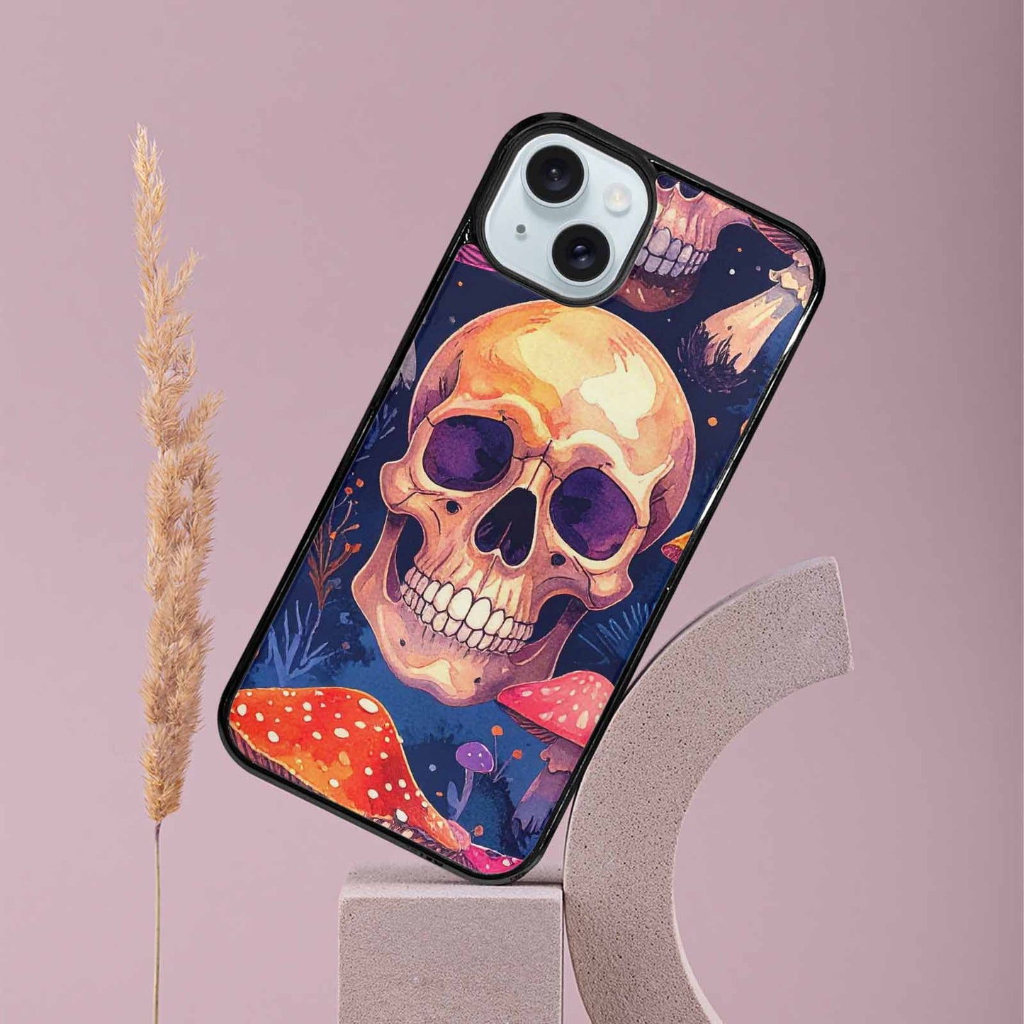 iPhone 15 Plus Case — Mushroom Skulls Custom, Personalized Phone Case