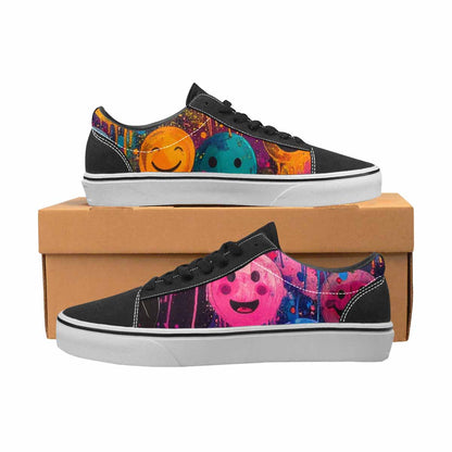 WOMEN'S Smiley Faces  Glow Lace-Up Canvas Aesthetic Custom Shoes