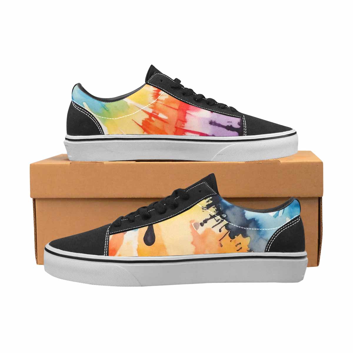 WOMEN'S Tie Lace-Up Canvas Dark Academia Custom Sneakers