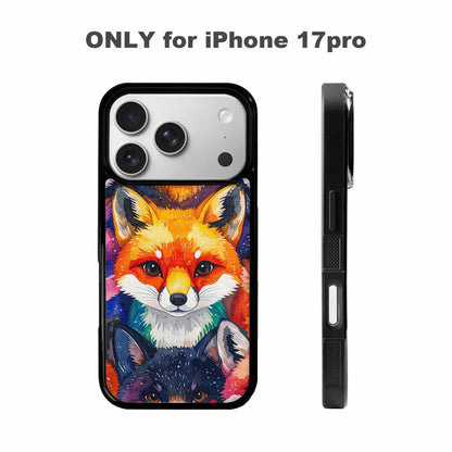 iPhone 17 Pro Case — Watercolor Kawaii Fox Faces Watercolor Abstract, Customized Protective Case