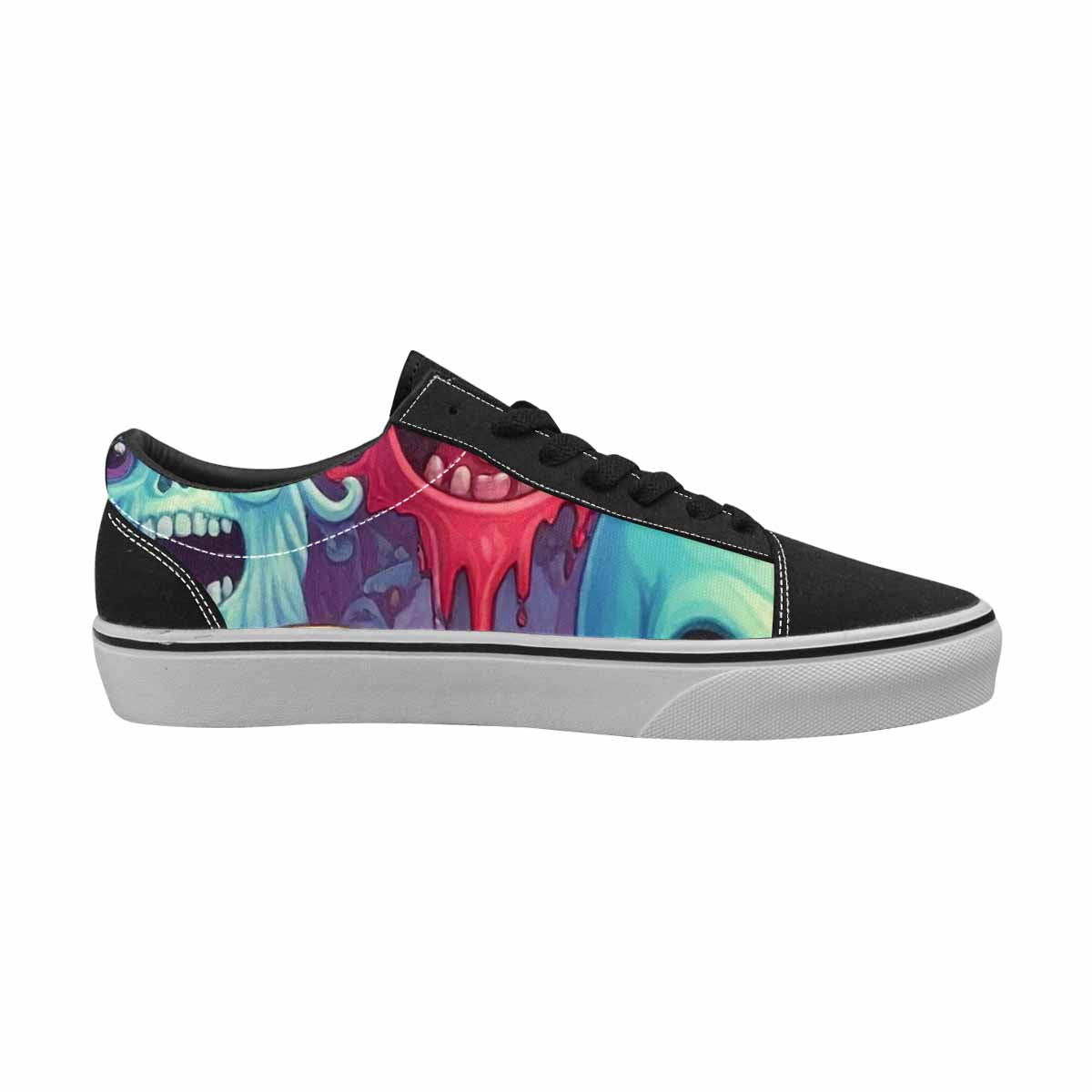 WOMEN'S Ice Cream Monsters  Lace-Up Canvas Aesthetic Shoes